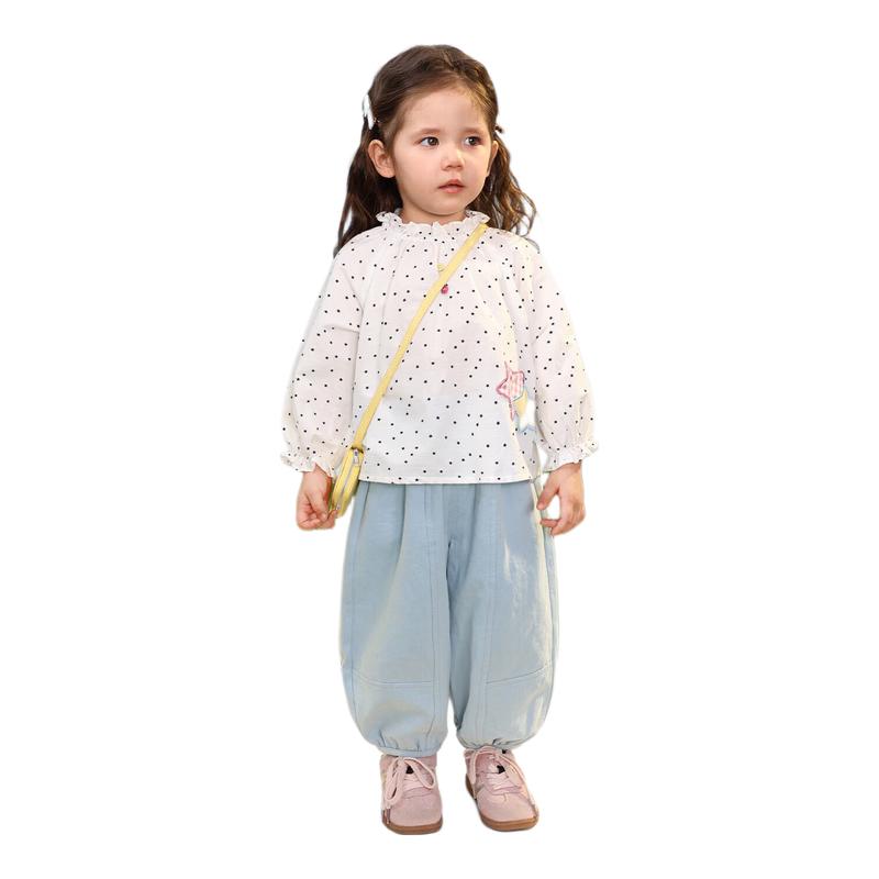 LUSON Baby Girl Spring 2026 Denim Harem Pants 90
