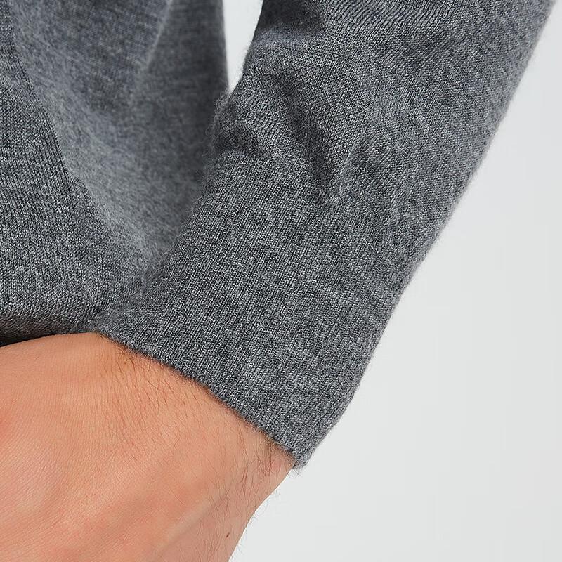 Hengyuanxiang Men's Fine Spun Pure Cashmere Crew Neck Sweater