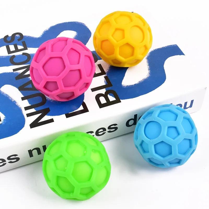 Palline Anti-Stress a Rete a Nido d'Ape Taba Squishy Giocattoli Anti-Stress Pallina di Pasta da Modellare Colorata Tennis Palline Squeeze a Lenta Risalita Gadget per Feste