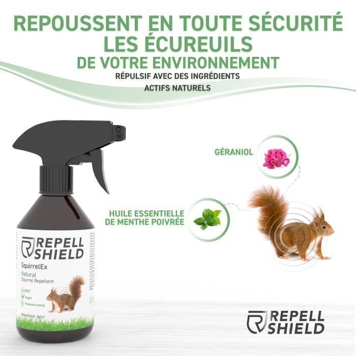 RepellShield Spray Anti Rongeurs Naturel - Anti Nuisible et Écureuil, 250 ml