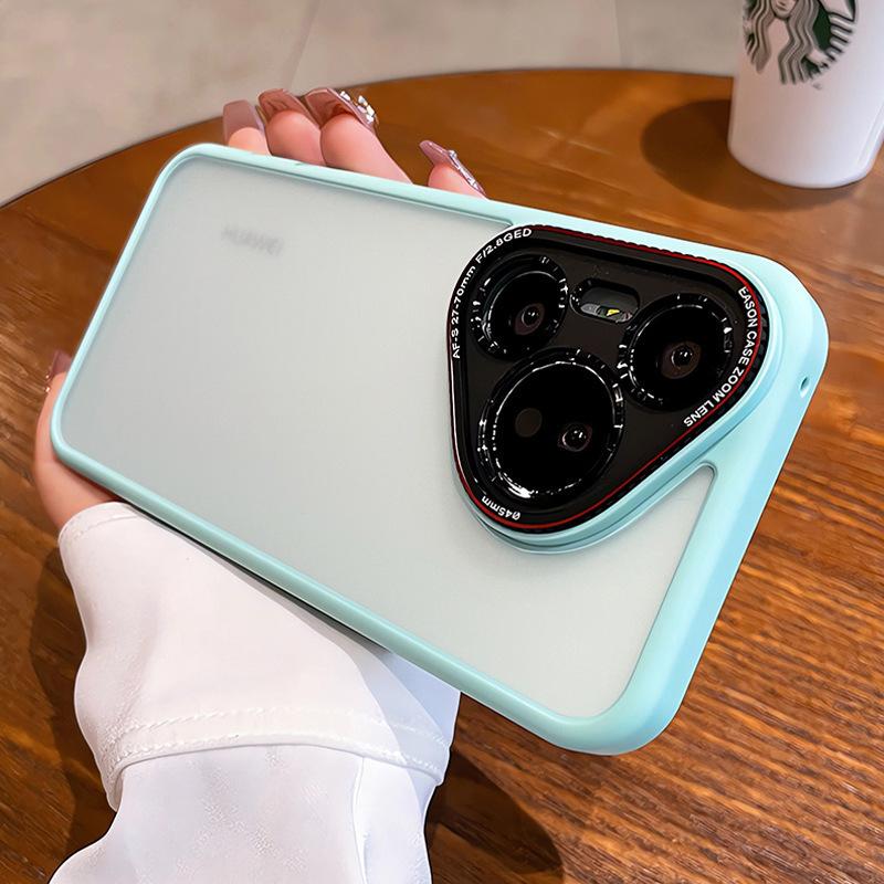 Applicable to Huawei Mate70 matte skin feeling mobile phone case metal lens Pura70 Lycra magnetic all-inclusive protective case