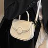 Trendy New French Casual Niche Simple Style Saddle Bag Versatile Commuting Temperament Advanced Sense Portable Messenger Bag
