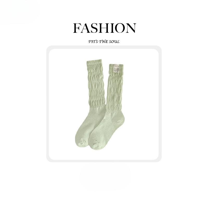 Lolita Girls Solid Color Socks Loose Long Summer Socks Middle Tube Japanese College Princess Socks Sweet JK Streetwear Hosiery