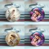 Blessed Virgin Mary Aluminum Round Keychain Gift For Religious Jewelry Collectors