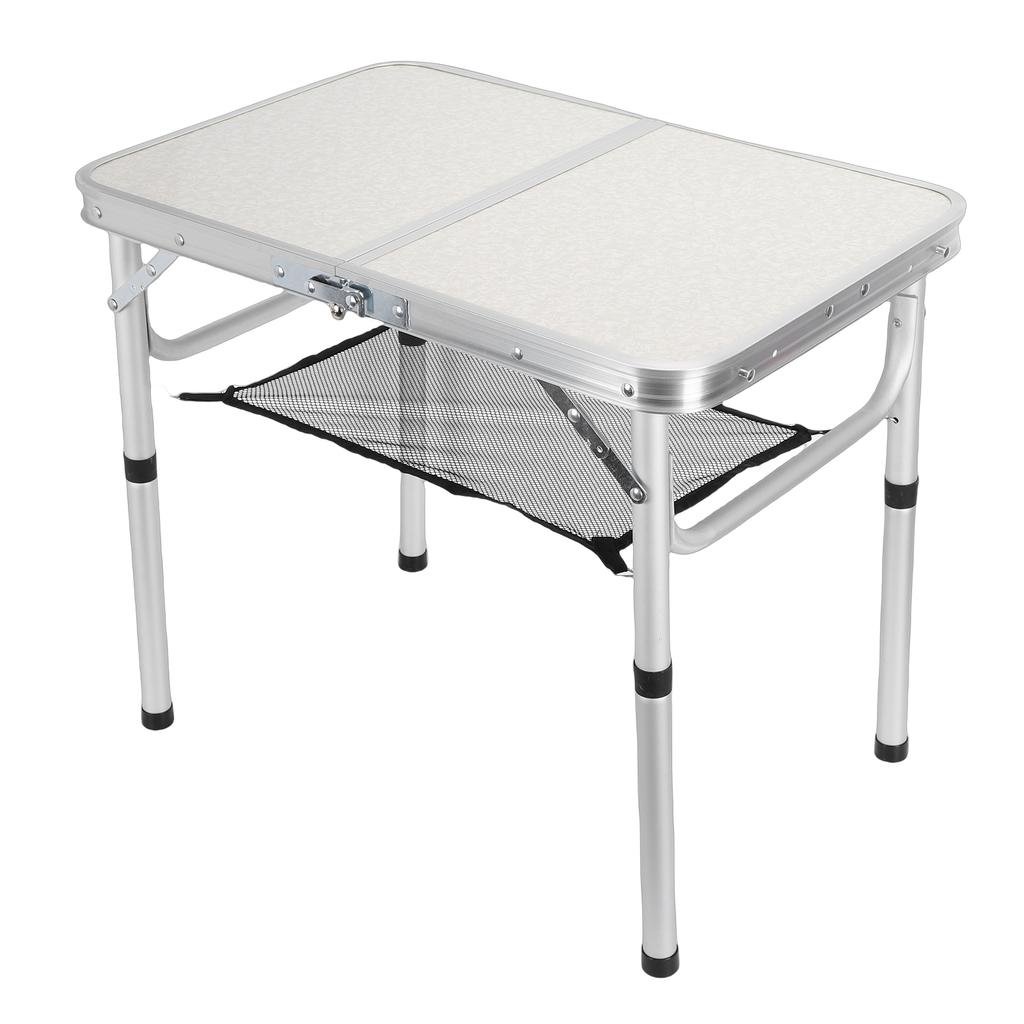 Folding Camping Table Height Adjustment Portable Pinic Table Aluminum Alloy with S Hooks for Outdoor