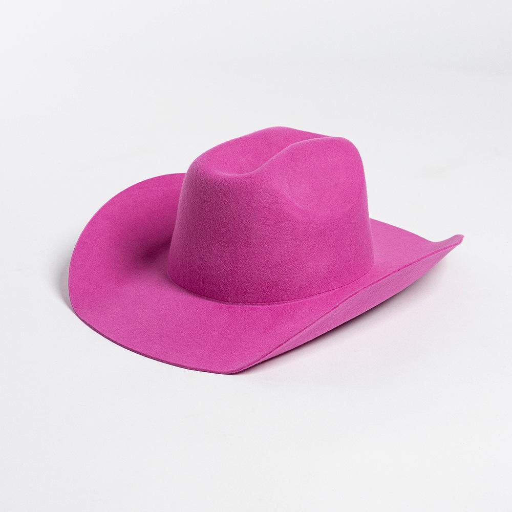 USPOP Chapeau de Cowboy 100% Laine Unisexe Chapeau Feutre à Large Bord Couleur Unie Style Fedora Classique Plusieurs Tailles S–XL Automne Hiver