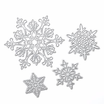 4 st/set Snowflake Cutting Dies Metal Dies Stencils Scrapbooking Album Stämpel Papper Kort Prägling