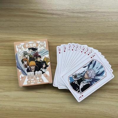 Anime Bleach Juguete de Póker Kurosaki Ichigo Kuchiki Byakuya Cosplay Juego de Mesa Cartas Tapa Dura Regalo Con Caja
