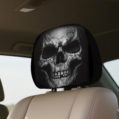 Funda Estampada de Halloween para Reposacabezas de Coche 2 Piezas Funda de Seda Helada para Reposacabezas de Asiento de Coche Accesorios Protectores para Asiento de Bebé Decoración Interior