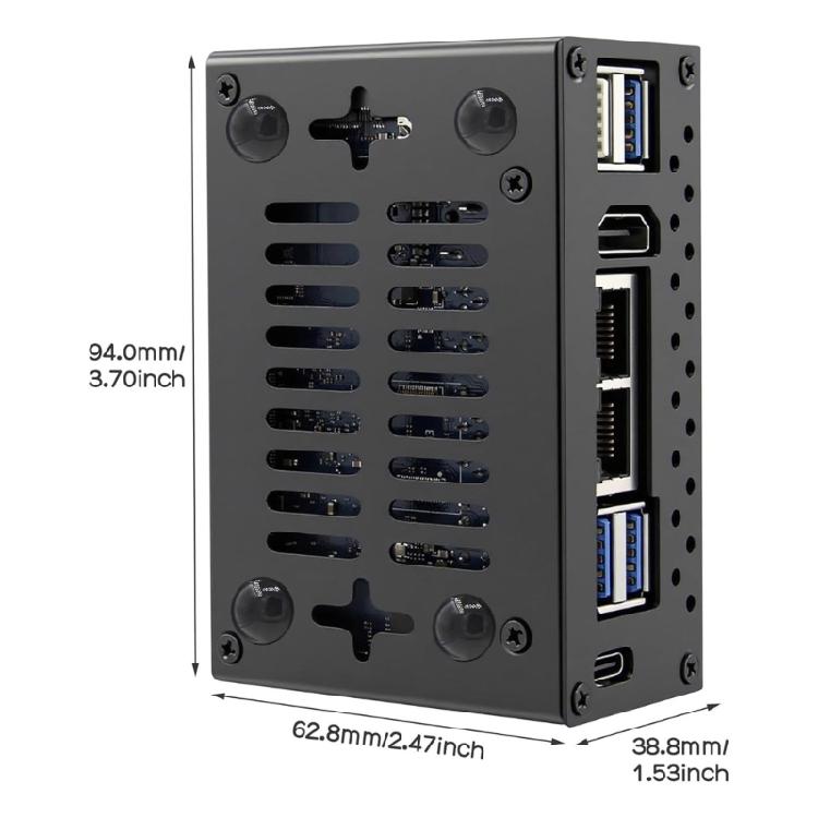 Metal Cover Heavy Duty Passive Cooling Metal Case for RV2 N516 with Cooling Fan Heatsink Expansion Board