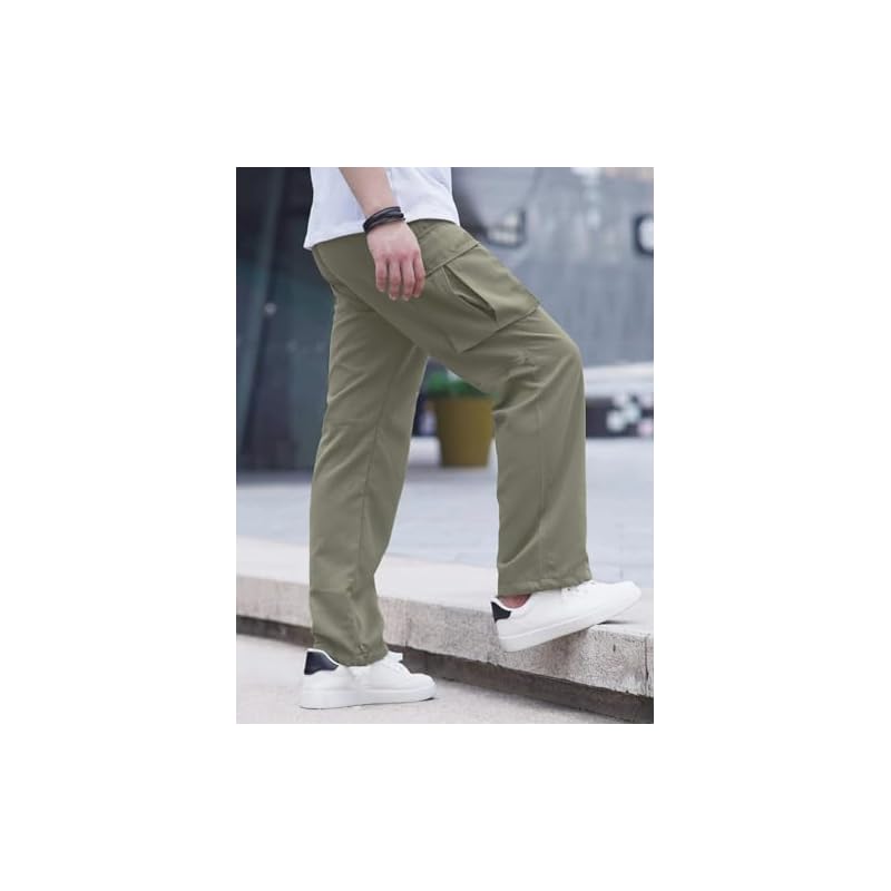 Lymio Men Cargo || Men Cargo Pants || Men Cargo Pants Cotton || Cargos for Men (Cargo-01-04) (XL, Olive Green)