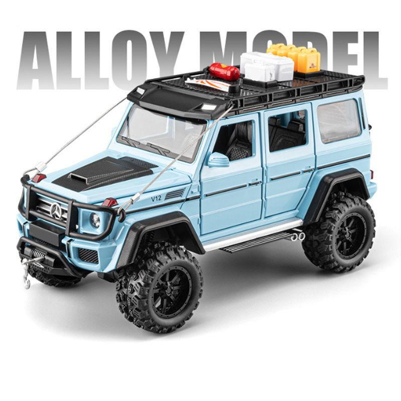 1/22 Modifizierte Version Benz G550 Legierungsauto Modell Diecast Simulation Metallspielzeug Geländewagen Automodell Ton und Licht Geschenk für Kinder