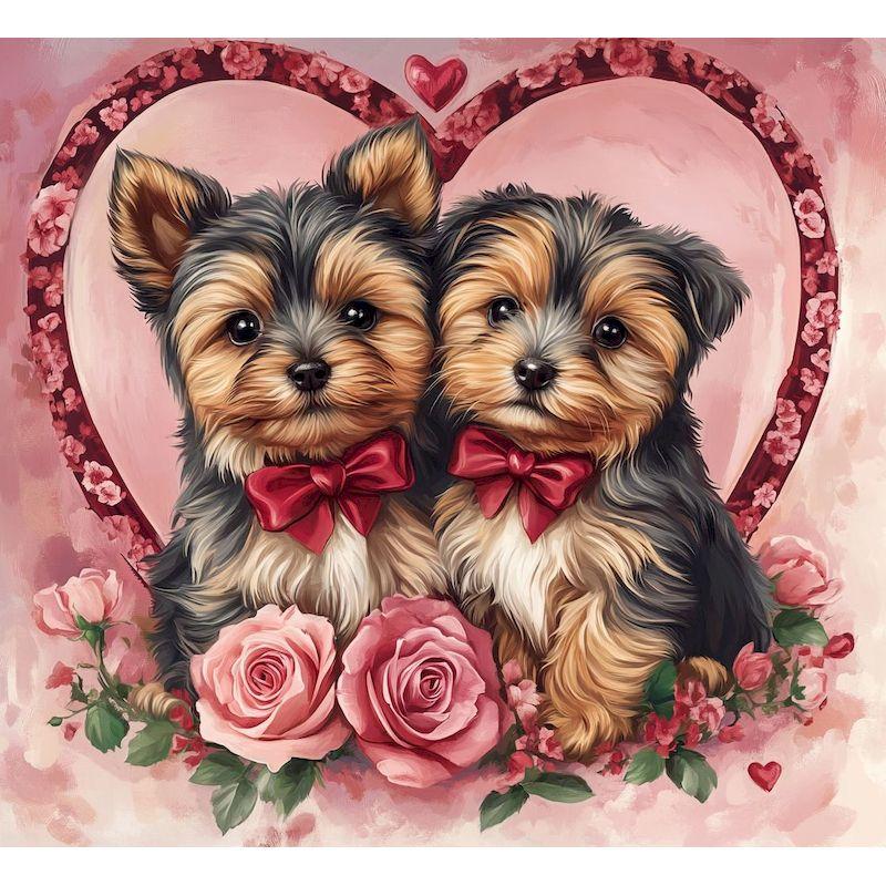 5D Diamond Mosaic Full Round Dogs Cross Stitch DIY Diamond Embroidery Sale Animals Rhinestones Pictures Diamond Art