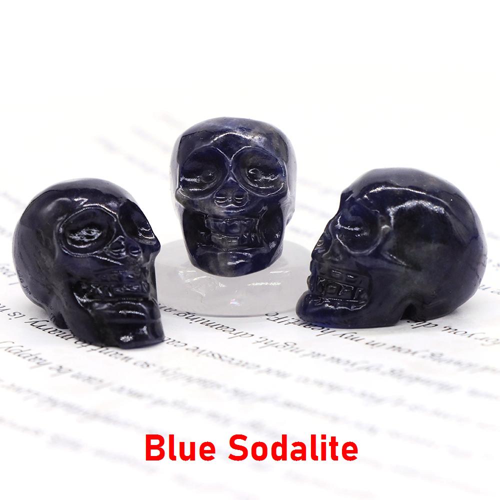 Natural Crystal Skull Ghost Head Statue Rose Quartz Stone Reiki Collectible Diy Gem Carved Spiritual Wicca Home Decor Gift 30Mm
