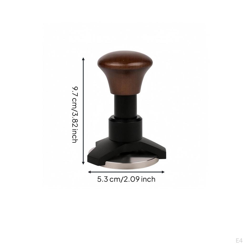 Espresso Tamper with Wooden Handle Level Pressure LowMaintenance for
