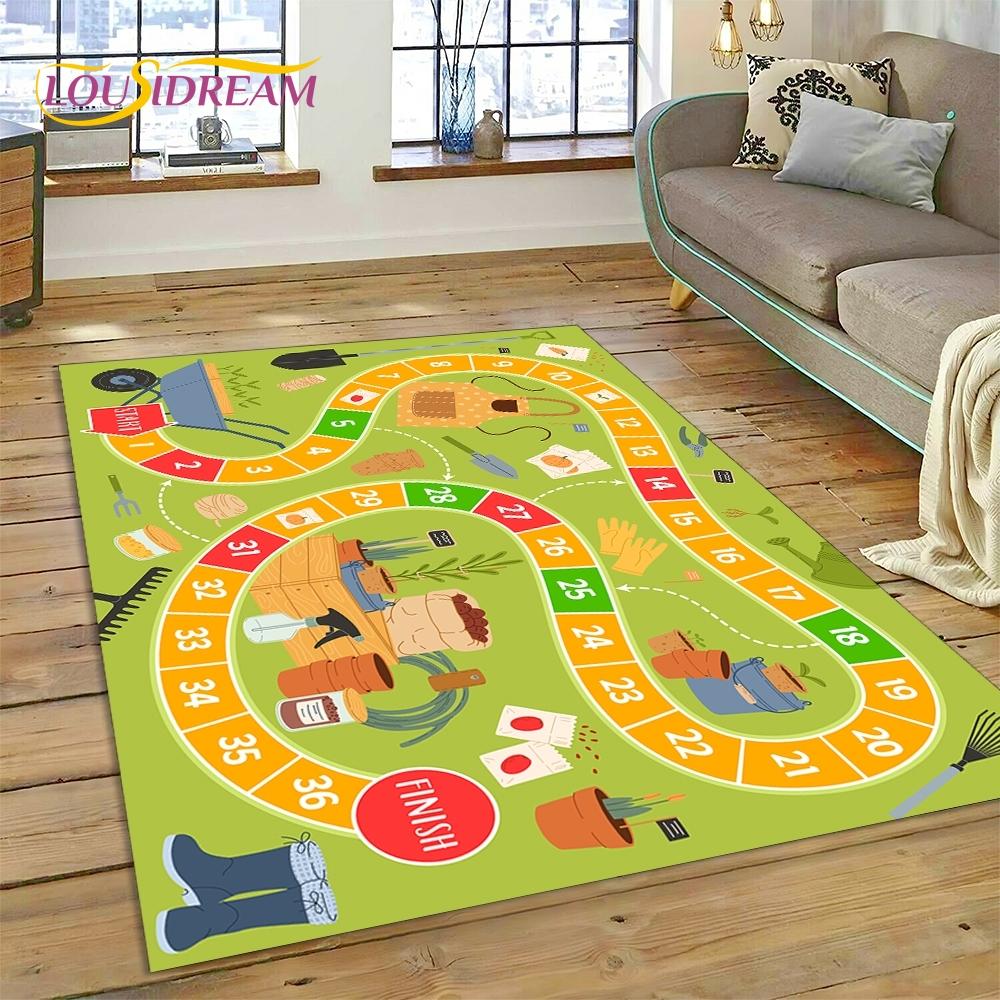 3D Autobahn Laufsteg Spielzimmer Stadtverkehr Straßenkarte Kinderspielmatte Teppich für Wohnzimmer Schlafzimmer Heimdekor, Rutschfest für Sofa