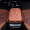 Car Interior Accessories Centre Console Armrest Box Pad & Protective Cover Black Leather Material for Kia Sportage NQ5 2023-2025