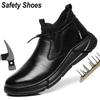 Fashion Safety Shoes Men's Work Steel Toe Caps Male Indestructible Work Boots Protective Shoes Puncture-Proof Security Footwear