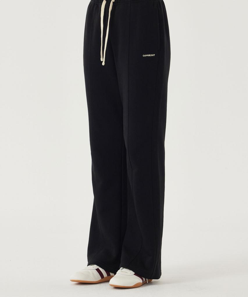 COVERNAT WOMAN Semi Bootcut Sweatpants Black