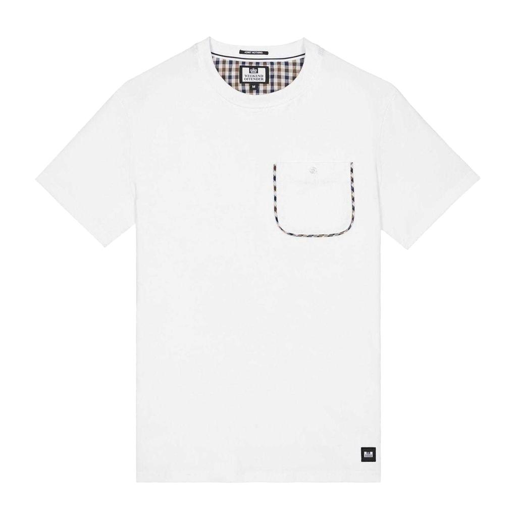 Weekend Offender Mens Sutton Checked Chest Pocket T-Shirt