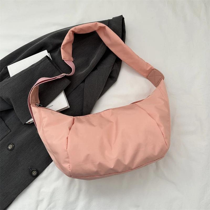 Casual Oxford cloth Women Bags Shoulder Bag Woman Crossbody Bag Hobo Bags Dumpling Bag Large Capacity Female Half Mo Totes