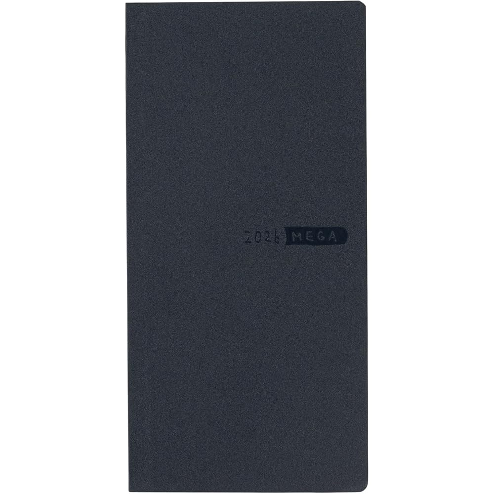 

Hobonichi Techo 2026 Weeks MEGA Sneakers/Indigo Black, January Start, Weekly Left, Slim Vertical, 215 Grid Pages