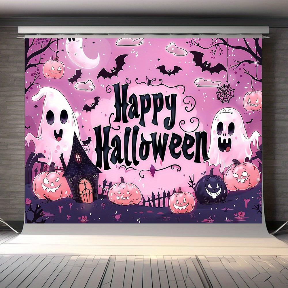 1 piece of Halloween background - Halloween party decoration item - Bat and ghost photo backgroundzyc