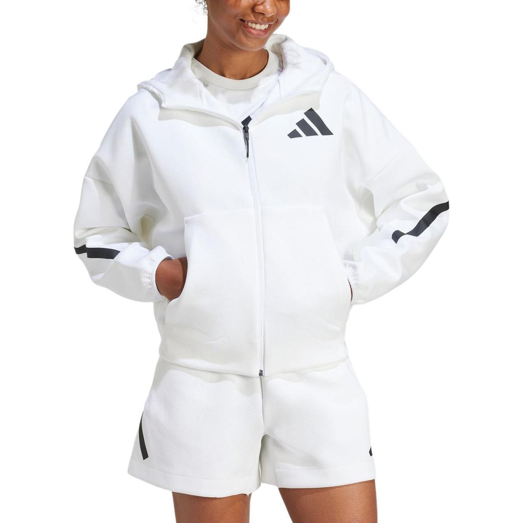 adidas Logo-detail Zip-up Hoodie Women's JE7849