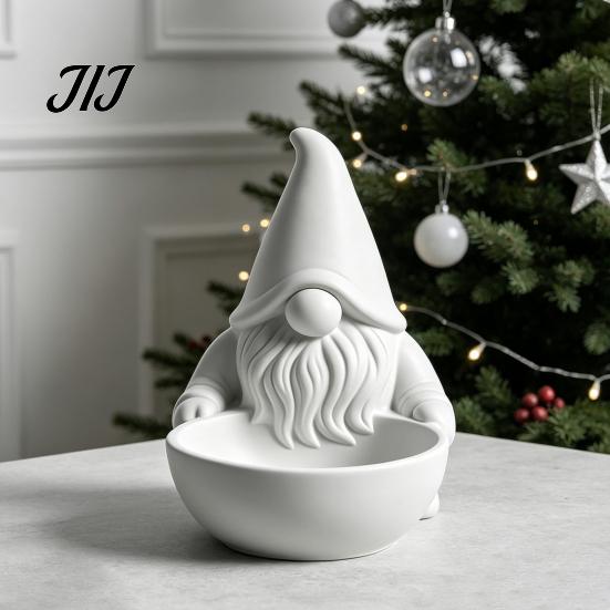 Aromatherapy Holder 3D Printed Gnome Candy Bowl, Nordic Faceless Dish, Decorative Home Accessories Tabletop Key Bowl for Christmas Tiered Tray,