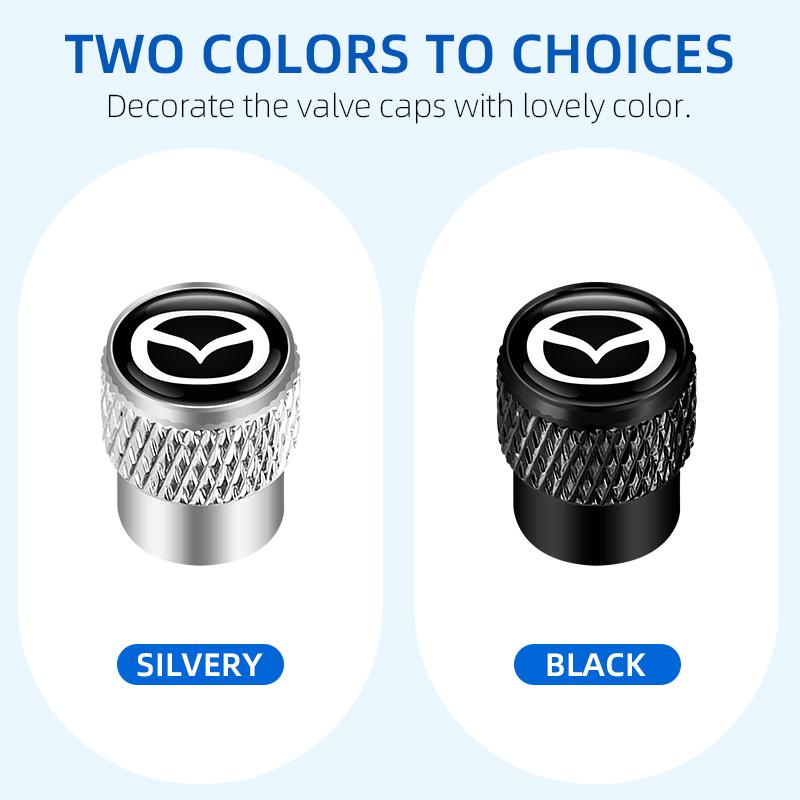 4pcs Car Wheel Tire Valve Caps Stem Cover For Mazda 2 3 6 5 Axela Atenza CX 5 CX3 323 Emblems Accessories k1