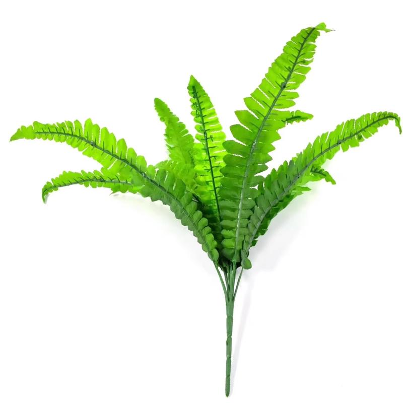 1Pcs Artificial Large Palm Tree Tropical Fake Fern Leafs Silk Persian Leaves 9 Leave Wall Hanging Plants Home Garden Party Decor