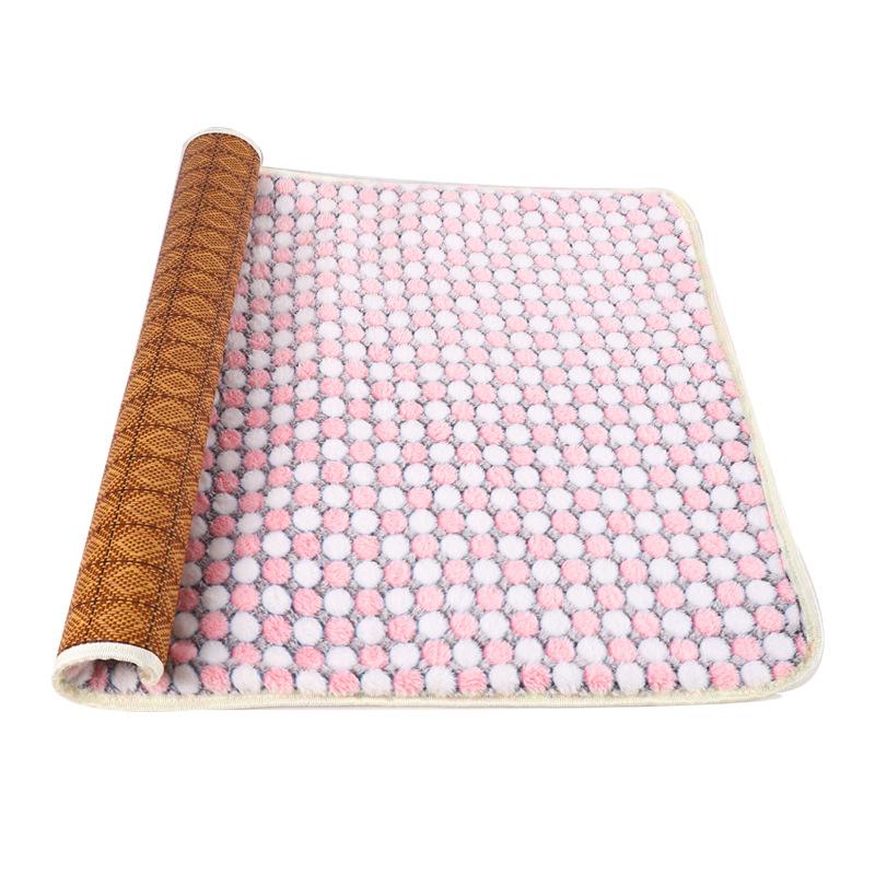 

Двусторонний коврик для всех сезонов, летний коврик для сна для кошек, устойчивый к укусам, коврик для сна, нелипкая шерсть, гнездо для собак и кошек летом M：44*50cm