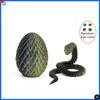 Ovo de Cobra Impresso em 3D com Dobradiça Interna Flexível Brinquedo Animal, Ovo Surpresa com Articulação Móvel Decoração de Mesa para Casa