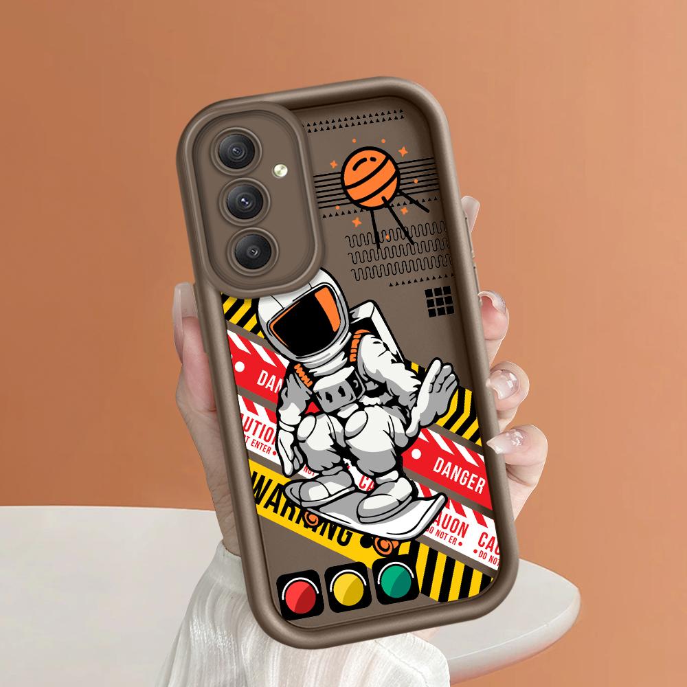 Weiches Silikon-Telefongehäuse mit quadratischem Leiterdruckmuster, vollständige Abdeckung, Kamera, stoßfestes Schutzgummigehäuse für Samsung