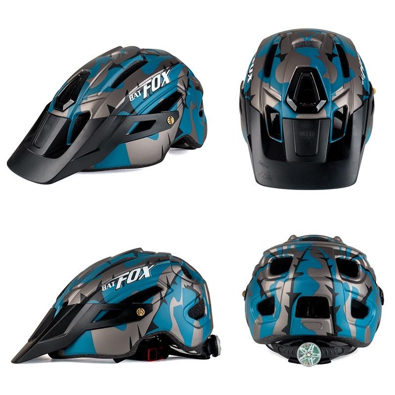 Bicycle Helmet MTB Mountain Bike Integrated Forming Riding Helmet with Warning Light Safety Helmet