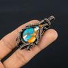 Multi Copper Spiny Oyster Pendant, Handmade Gemstone 999 Copper Wire Wrapped Pendant Antique Jewelry, For Gift Silver Jewelry