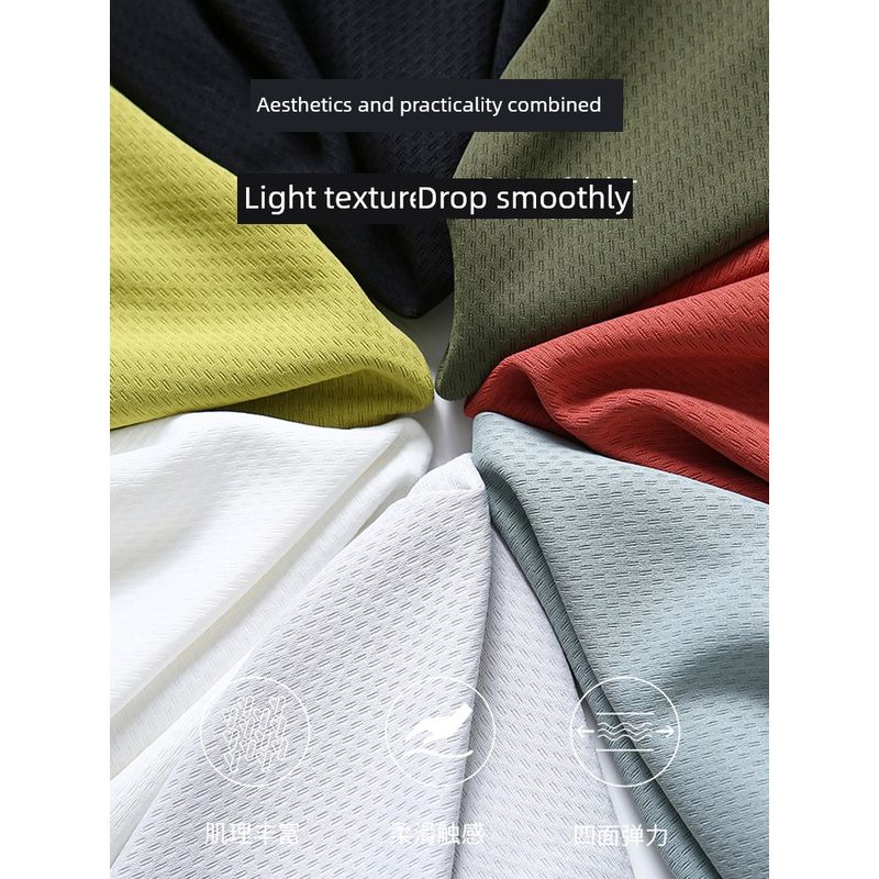 Niaojia Outdoor Sports Quick-Drying Breathable Mesh Long-Sleeved T-Shirt Men's Running Fitness Base Shirt Export Men's T-Shirt