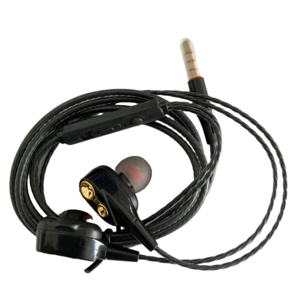 

3D Stereo Headset Balanced Dynamic Earphones 2 Drivers Moving Coil Iron