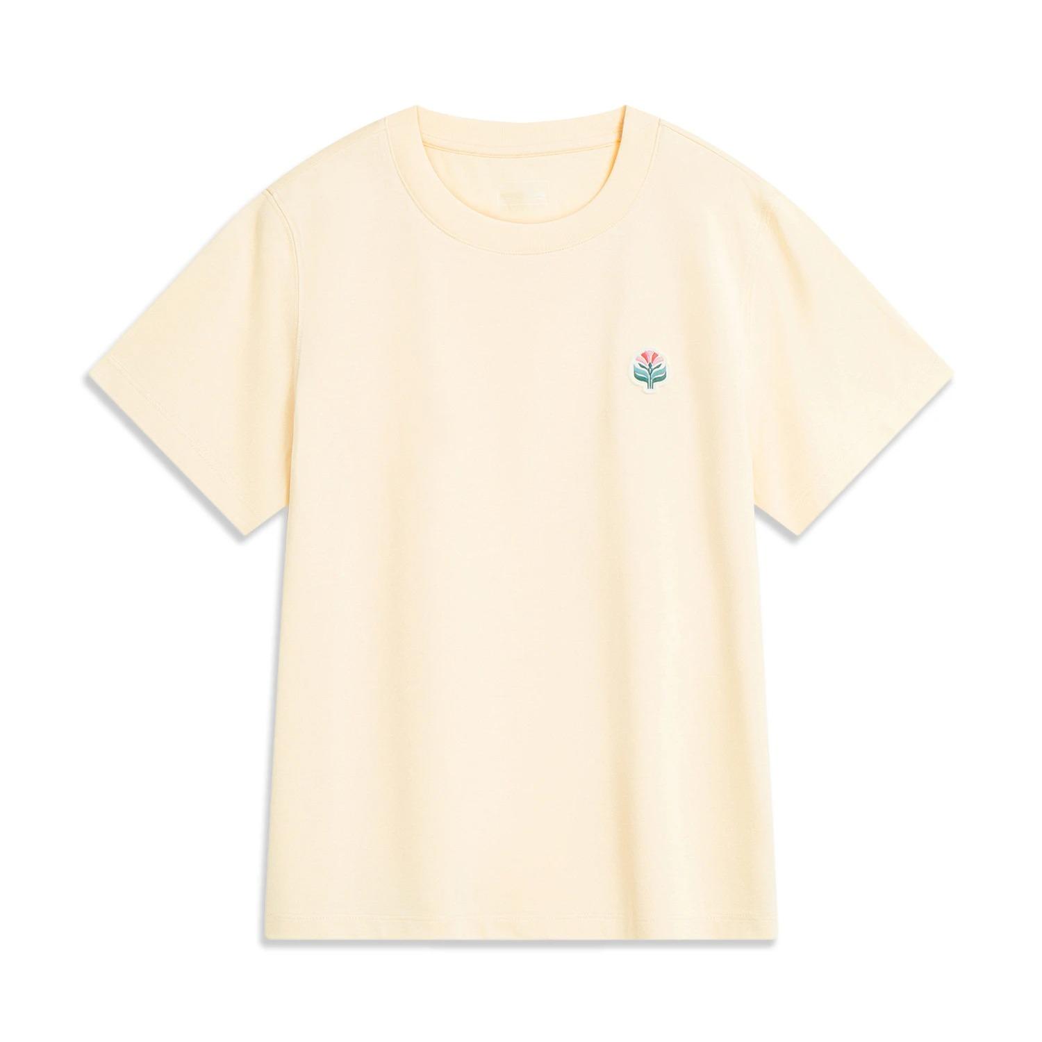 Li Ning Sports Trendy Collection Regular T Shirt Women s Custard Yellow AHST490-2 S