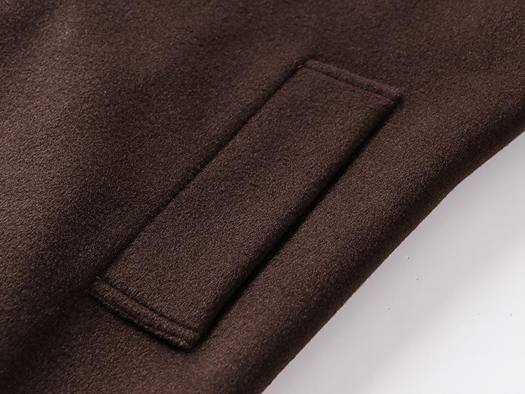 Men's Plus Size Woolen Windbreaker - Autumn/Winter British Style Korean Casual Jacket