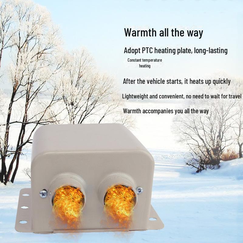Dual-Port Cross-Border Car Heater 12V/800W 24V Heated Glass Defroster for Cars/Trucks