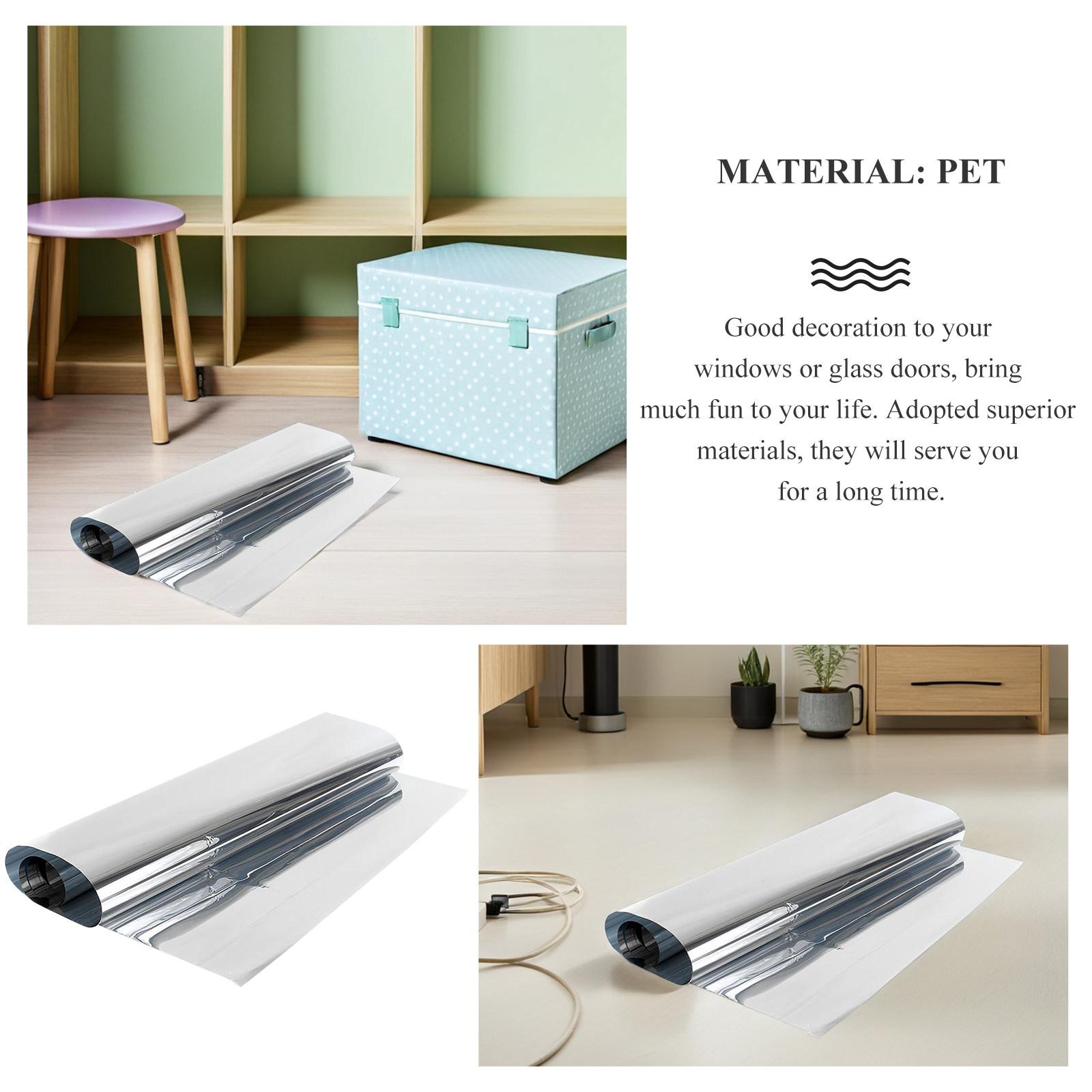 

Static Adhesive One-Way Heat Insulation Window Film Privacy Protection Uv-Proof Glass Film Home Indoor Shading Window 200X40X0.1CM