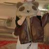 2025 Unisex Kids Panda Faux Fur Coat: Stylish Autumn/Winter Plush Hooded Jacket