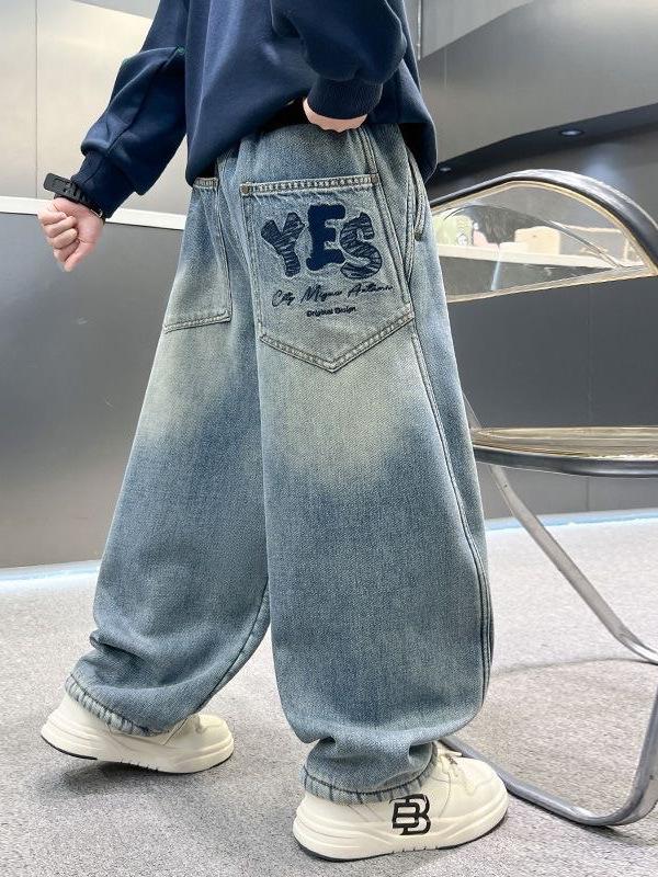Zhongda Jungen Super Weiche Vielseitige Haremshose mit Gebogenem Schnitt - Stilvolle, Lockere und Gut Aussehende Lange Hose für Frühling und Herbst.