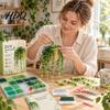 Κιτ Κατασκευής Φυτών με Χάντρες DIY Πράσινη Τέχνη με Χάντρες Κρεμαστό Χαλαρωτικό Σετ Χόμπι Κατασκευές