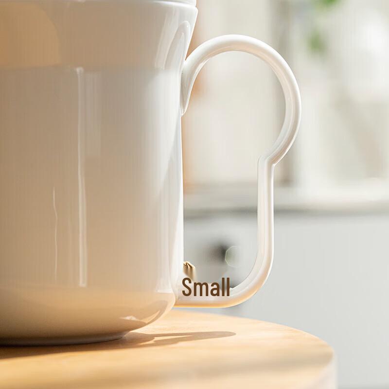 Mu Yi Sweet White Ceramic Office Tea Cup with Infuser