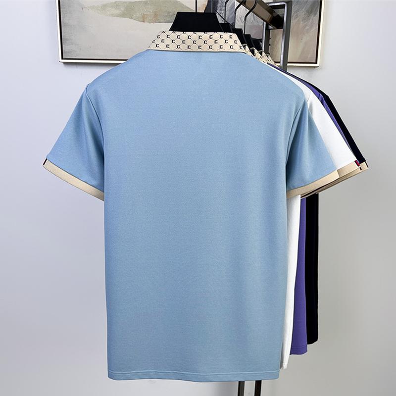 Polo Ralph Lauren 2025 Léto Pánské Nové Výšivka Pony Jednobarevné Volné Barevný Límec Business Casual Polokošile