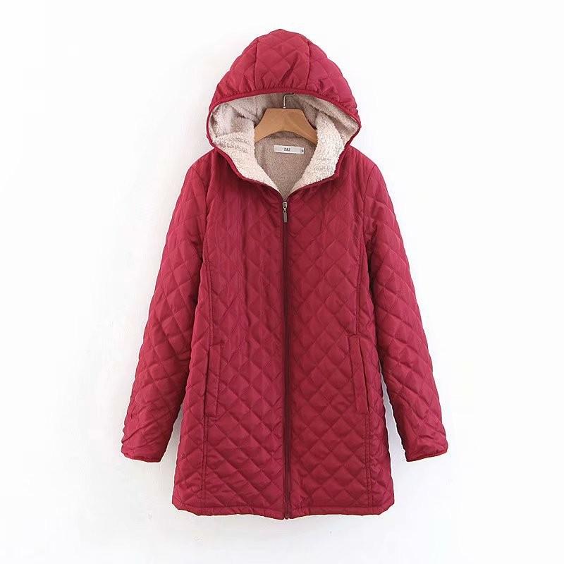Women Winter Clothes Hooded Ladies Quilted Coats Elegant Fashion Cotton Padded Long Parkas Thick Warm Velvet Jackets Outerwear