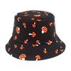 Unisex Reversible Bucket Hat Fisherman Hat for Casual Wear Breathable Sunshade for Teenagers Mushroom Print