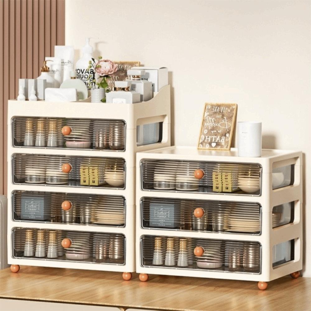 Mehrschichtige Aufbewahrungsbox aus Kunststoff Große Kapazität Schreibtisch-Organizer-Box Zuhause